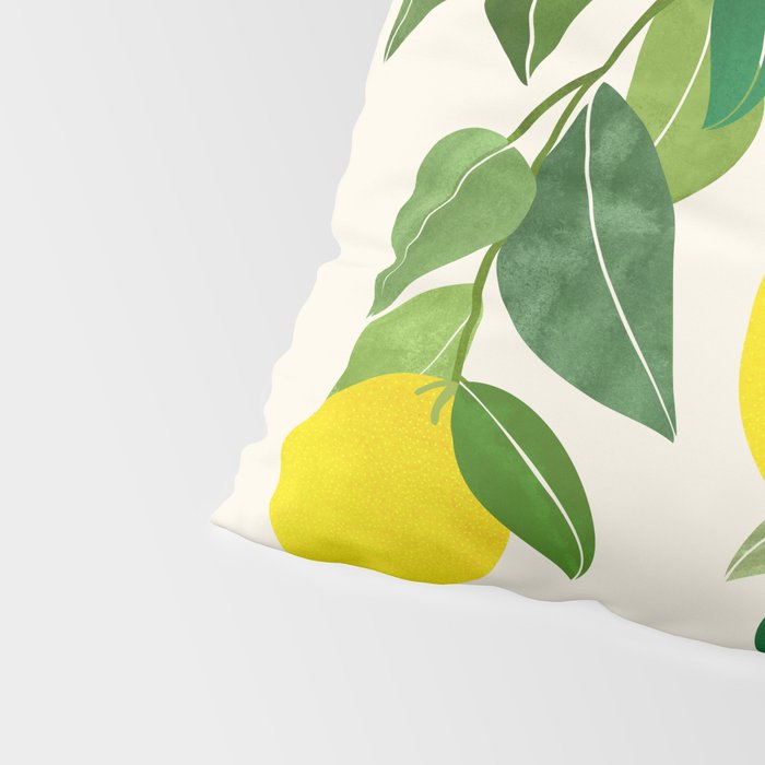 Summer Lemons / Tropical Fruit Series Pillow Sham Gallery Image 4