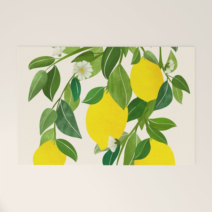Summer Lemons / Tropical Fruit Series Welcome Mat Gallery Image 1