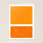 Antique Yellow  & Yellow Ochre Mid Century Modern Abstract Minimalist Rothko Color Field Squares Stationery Card Gallery Image 2