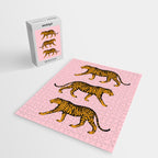 Tigers (Pink and Marigold) Jigsaw Puzzle Gallery Image 2