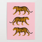 Tigers (Pink and Marigold) Poster Gallery Image 4