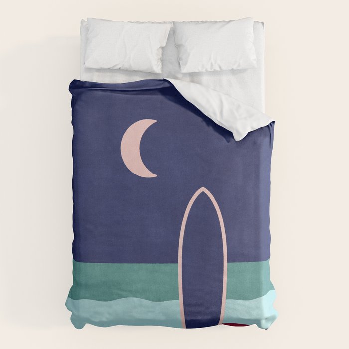 LANDSHAPES - Beach - night Duvet Cover Gallery Image 6
