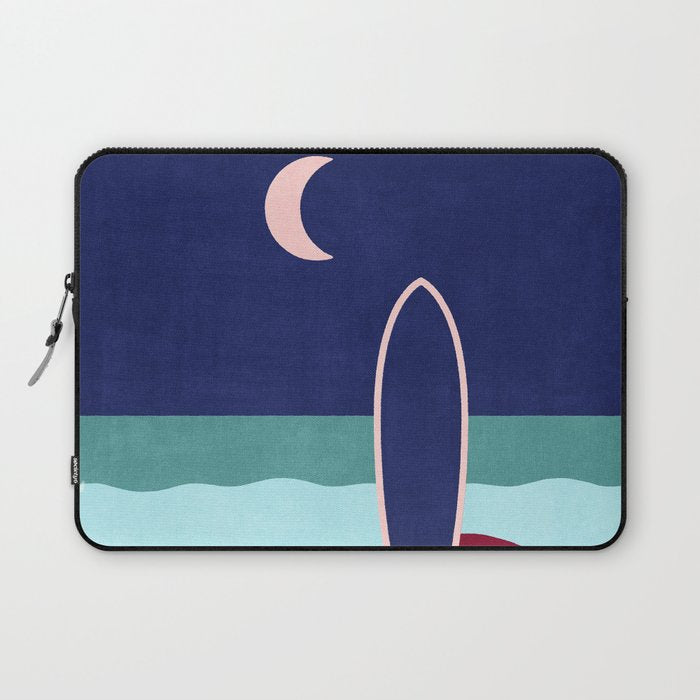 LANDSHAPES - Beach - night Laptop Sleeve Gallery Image 1