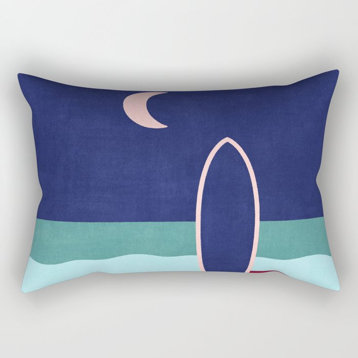 LANDSHAPES - Beach - night Rectangular Pillow Gallery Image 1