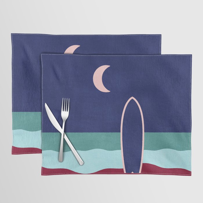 LANDSHAPES - Beach - night Placemat Gallery Image 1