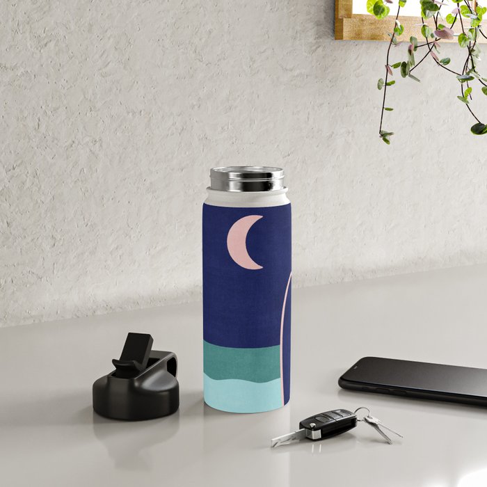 LANDSHAPES - Beach - night Water Bottle Gallery Image 4