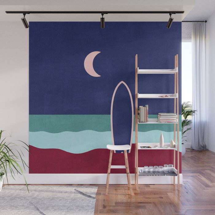 LANDSHAPES - Beach - night Wall Mural Gallery Image 1