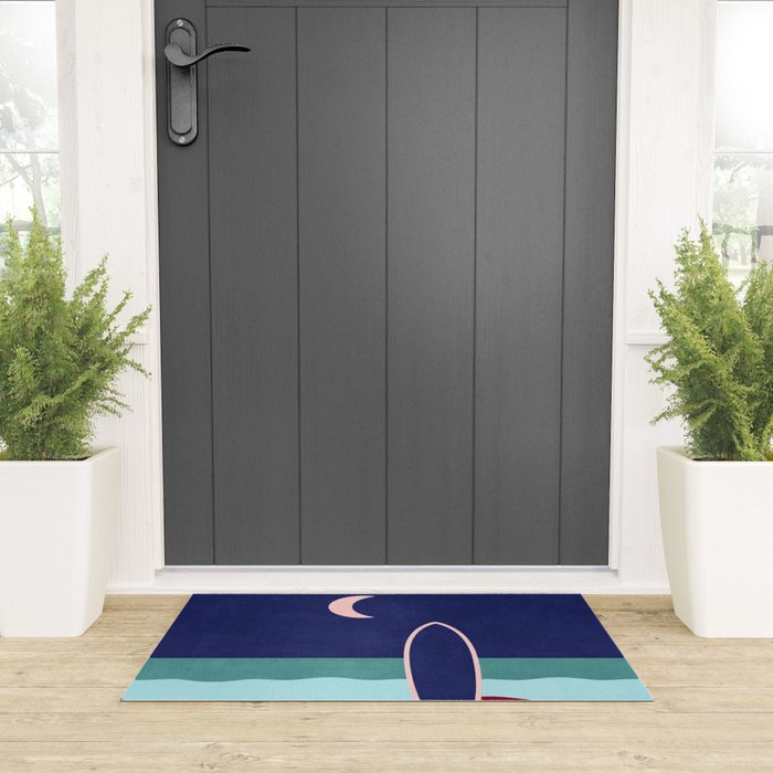 LANDSHAPES - Beach - night Welcome Mat Gallery Image 3