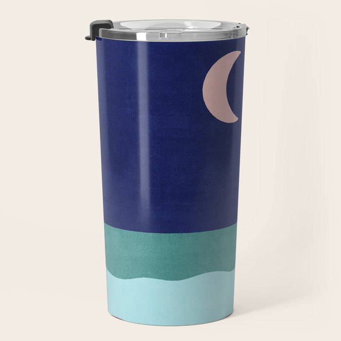 LANDSHAPES - Beach - night Travel Mug Gallery Image 3