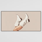 These Boots - Neutral Beige Desk Mat Gallery Image 3
