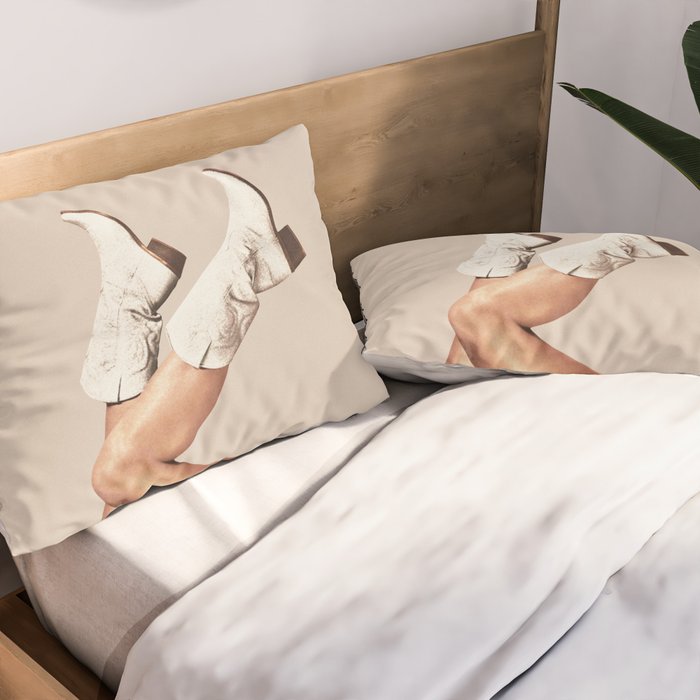 These Boots - Neutral Beige Pillow Sham Gallery Image 2