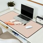 These Boots - Neutral Beige Desk Mat Gallery Image 2