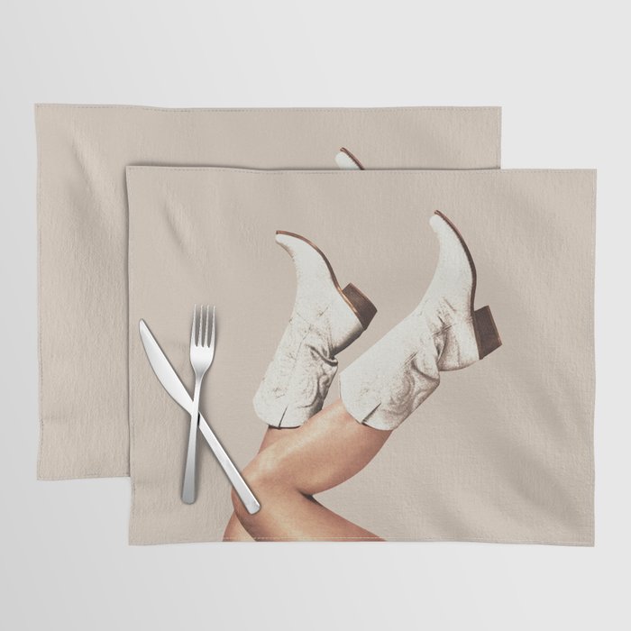 These Boots - Neutral Beige Placemat Gallery Image 1