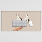 These Boots - Neutral Beige Desk Mat Gallery Image 1