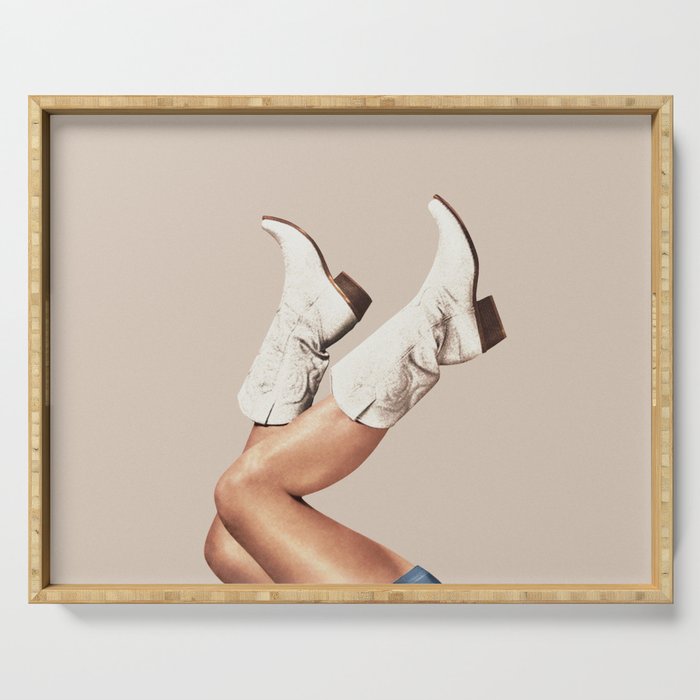 These Boots - Neutral Beige Serving Tray Gallery Image 1