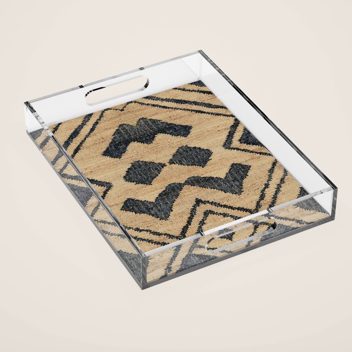 Traditional Moroccan Rug Design Acrylic Tray Gallery Image 1