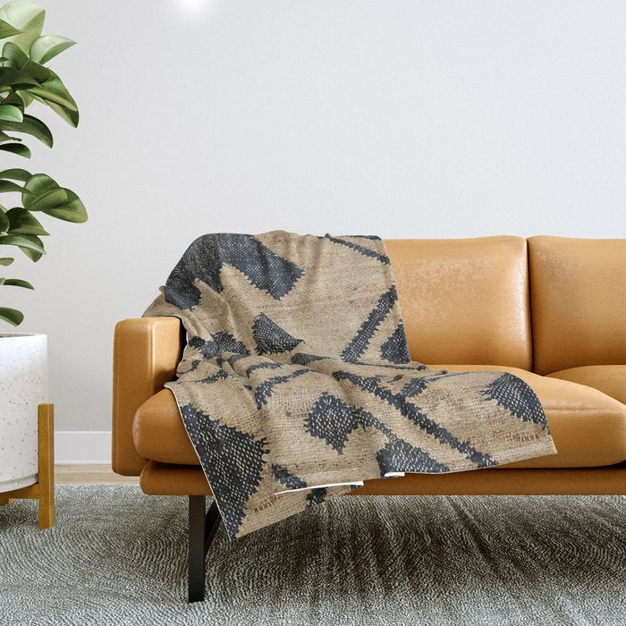 Traditional Moroccan Rug Design Throw Blanket Gallery Image 1