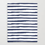 Navy Blue Stripes on White Notebook Gallery Image 4