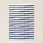 Navy Blue Stripes on White Stationery Card Gallery Image 2