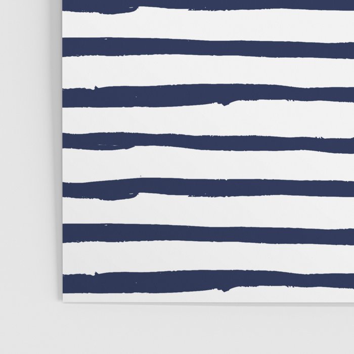 Navy Blue Stripes on White Poster Gallery Image 3