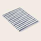 Navy Blue Stripes on White Notebook Gallery Image 2