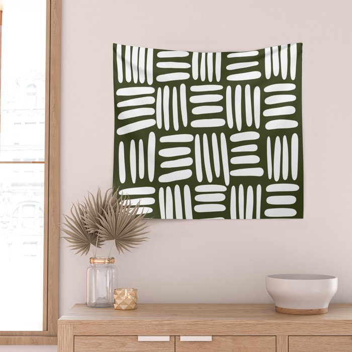 Boho (Olive Green) Wall Tapestry Gallery Image 2
