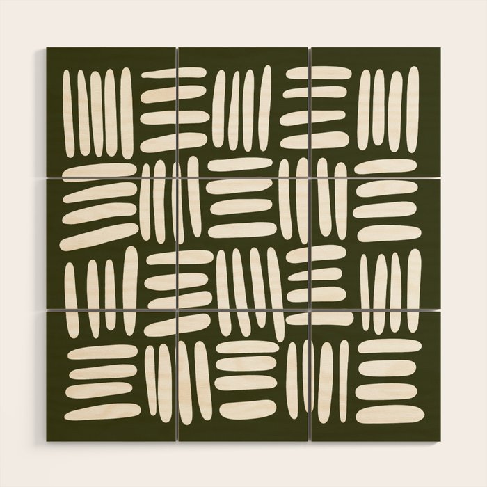 Boho (Olive Green) Wood Wall Art Gallery Image 1