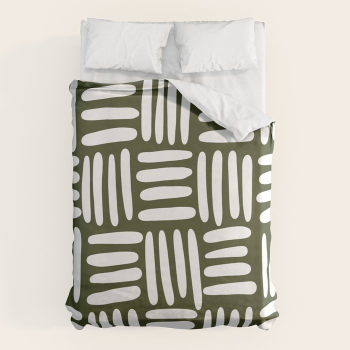 Boho (Olive Green) Duvet Cover Gallery Image 1