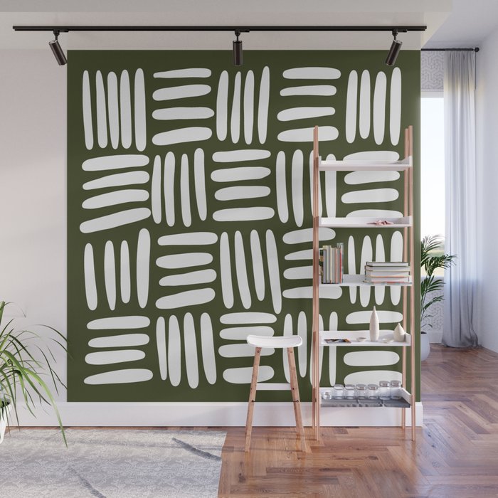 Boho (Olive Green) Wall Mural Gallery Image 1