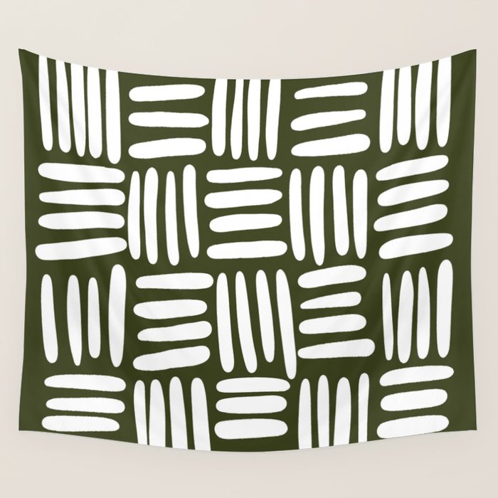 Boho (Olive Green) Wall Tapestry Gallery Image 1