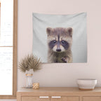 Raccoon - Colorful Wall Tapestry Gallery Image 2
