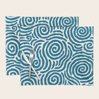 Ripple Effect Pattern Peacock Blue Placemat Gallery Image 1