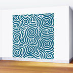 Ripple Effect Pattern Peacock Blue Wall Mural Gallery Image 2