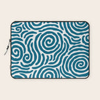 Ripple Effect Pattern Peacock Blue Laptop Sleeve Gallery Image 1