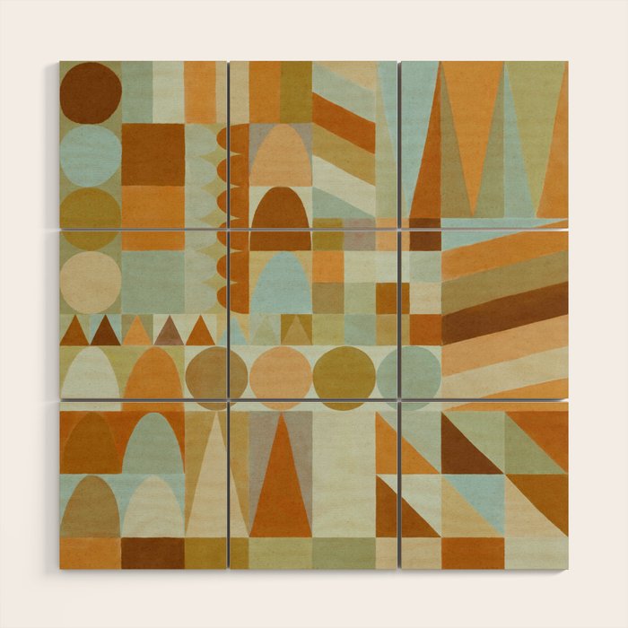 Geometric Shapes & Colors #2 Wood Wall Art Gallery Image 1