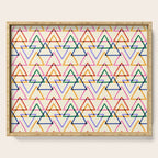 Colorful Triangle Stamp Pattern Serving Tray Gallery Image 1