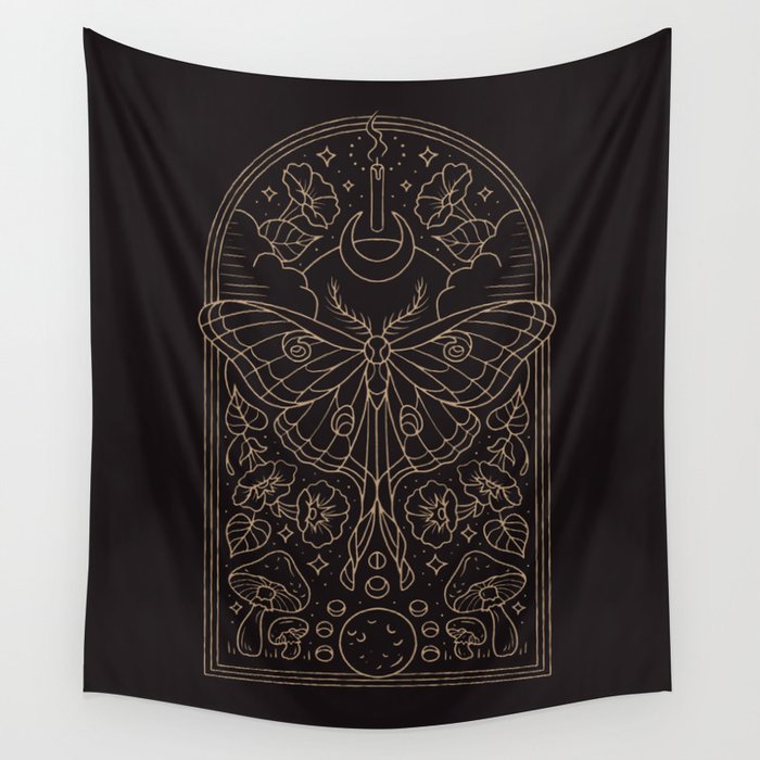 Moon Moth Wall Tapestry Gallery Image 4