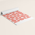 Mid Century Modern Geometric 04 Living Coral Yoga Mat Gallery Image 2
