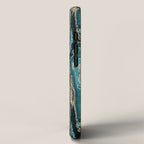 Turquoise Gold Sparkling Luxury Marble Gemstone Art iPhone Case Gallery Image 2