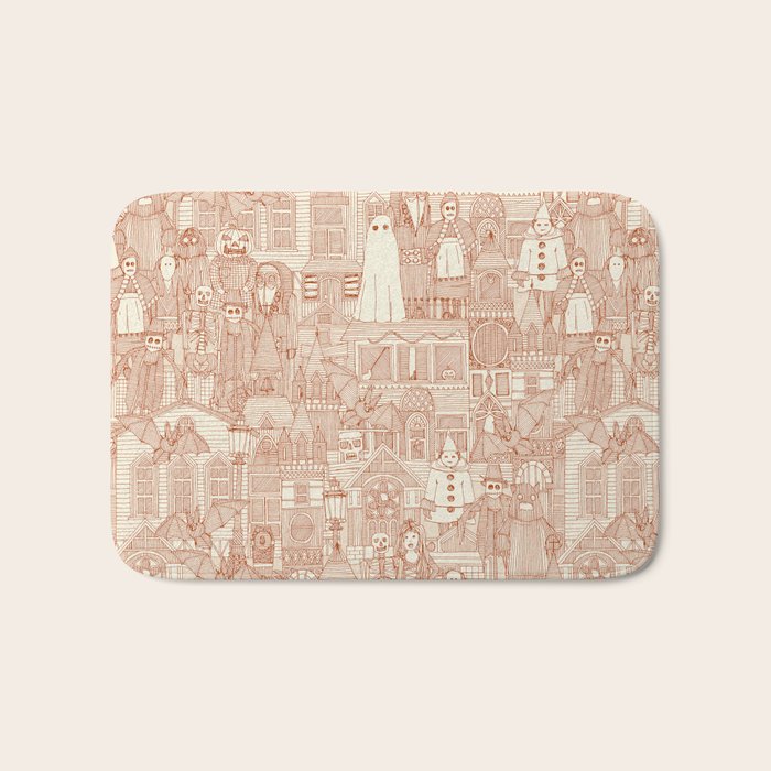 vintage halloween rust ivory Bath Mat Gallery Image 1