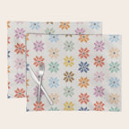 Elegant Pastel Festive Stars Pattern Placemat Gallery Image 1
