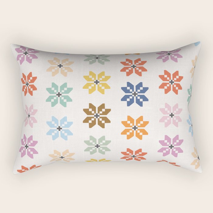 Elegant Pastel Festive Stars Pattern Rectangular Pillow Gallery Image 2