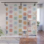 Elegant Pastel Festive Stars Pattern Wall Mural Gallery Image 1