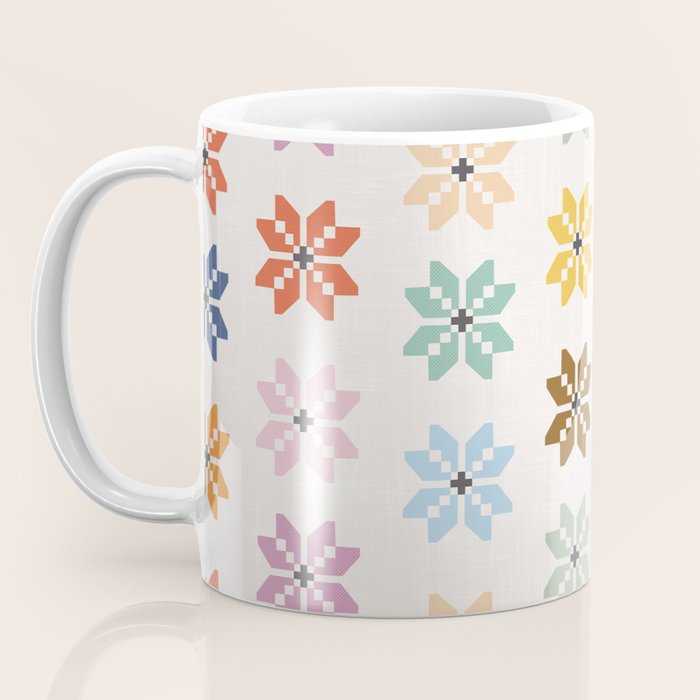 Elegant Pastel Festive Stars Pattern Coffee Mug Gallery Image 3