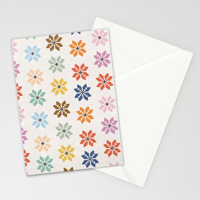Elegant Pastel Festive Stars Pattern Stationery Card Gallery Image 2