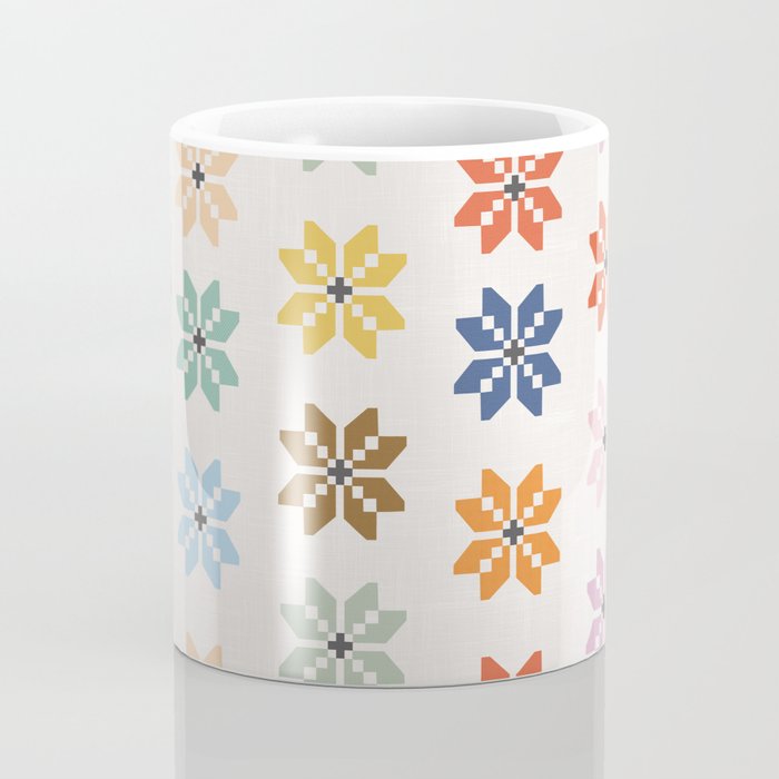 Elegant Pastel Festive Stars Pattern Coffee Mug Gallery Image 4