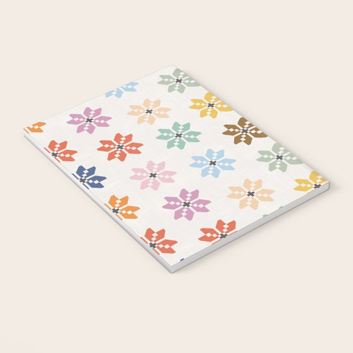 Elegant Pastel Festive Stars Pattern Notebook Gallery Image 3