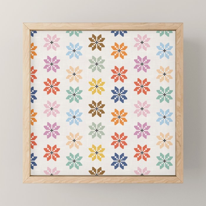Elegant Pastel Festive Stars Pattern Mini Art Print Gallery Image 1