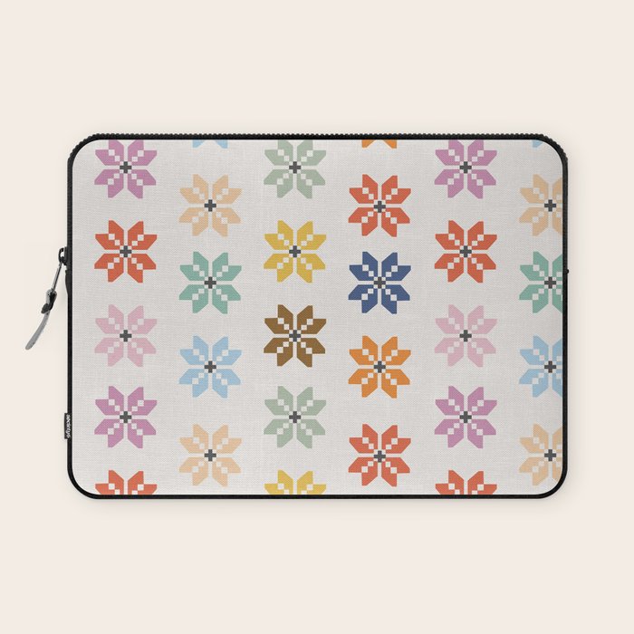 Elegant Pastel Festive Stars Pattern Laptop Sleeve Gallery Image 1