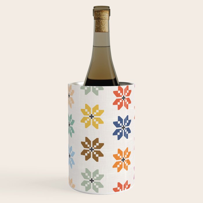 Elegant Pastel Festive Stars Pattern Wine Chiller Gallery Image 1